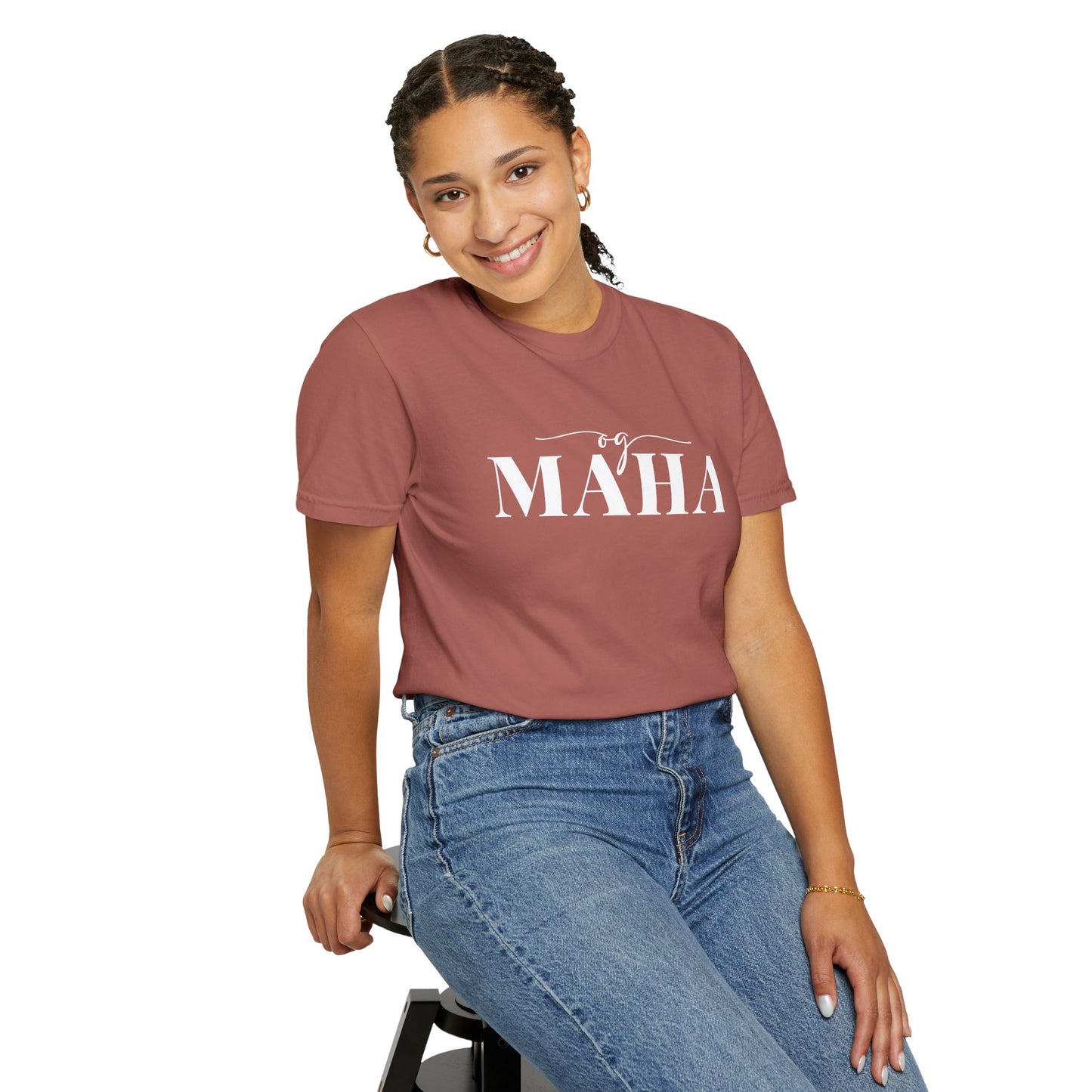 OG MAHA T-shirt w. White Text
